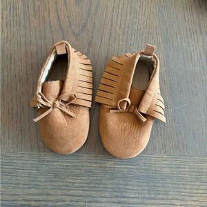 Brown Kids Moccasin Shoes